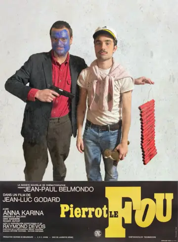 Poster to the movie "Pierrot le Fou" #861778