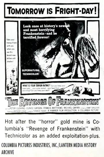 Poster to the movie "The Revenge of Frankenstein" #1023347