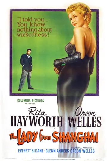 Poster to the movie "The Lady from Shanghai" #221352
