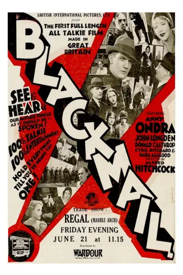 Poster to the movie "Blackmail" #1047944