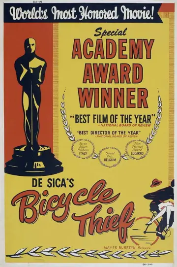Poster to the movie "Bicycle Thieves" #884419
