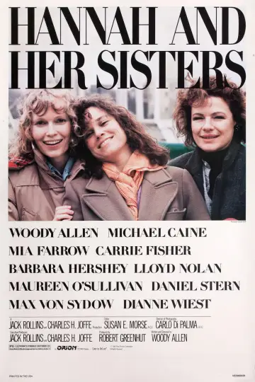 Poster to the movie "Hannah and Her Sisters" #724691