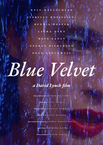 Poster to the movie "Blue Velvet" #845942