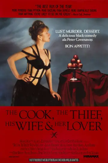 Poster to the movie "The Cook, the Thief, His Wife & Her Lover" #159468