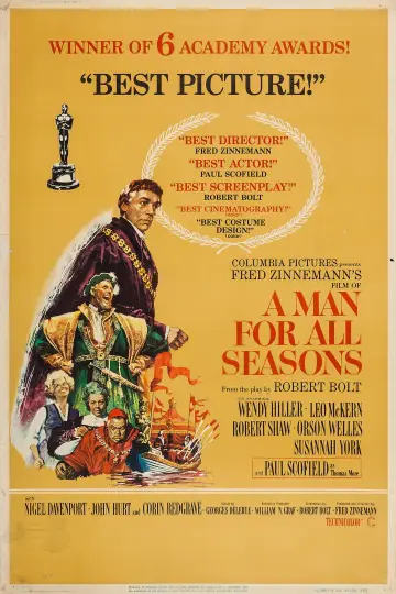 Poster to the movie "A Man for All Seasons" #988523
