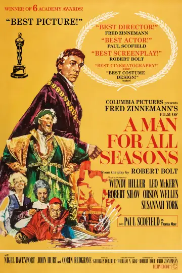 Poster to the movie "A Man for All Seasons" #988524