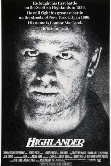 Poster to the movie "Highlander" #638896