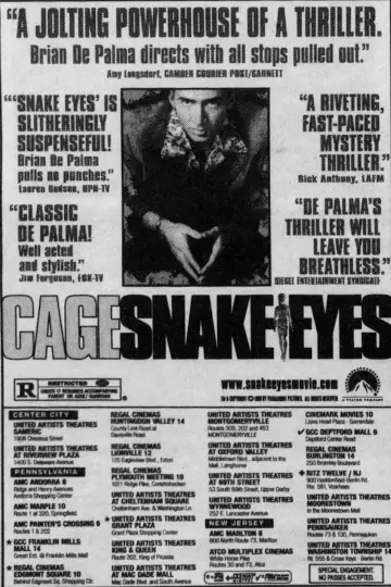 Poster to the movie "Snake Eyes" #883538
