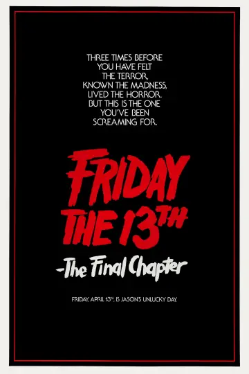 Poster to the movie "Friday the 13th: The Final Chapter" #973768