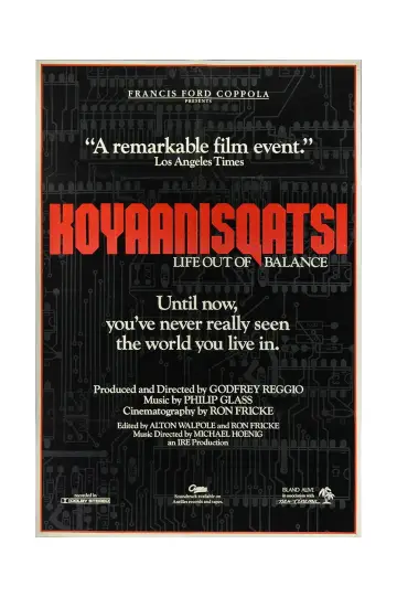 Poster to the movie "Koyaanisqatsi" #939403
