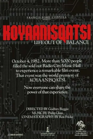 Poster to the movie "Koyaanisqatsi" #939404