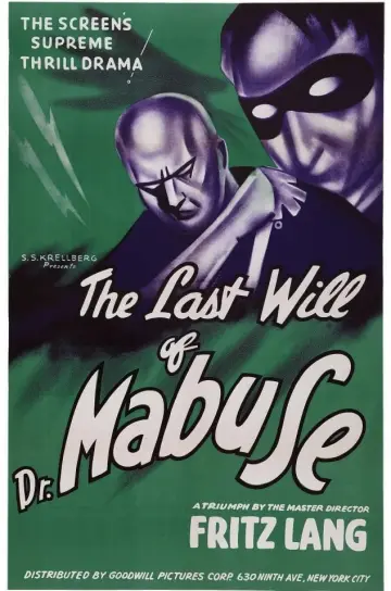 Poster to the movie "The Testament of Dr. Mabuse" #1024756