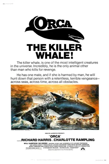 Poster to the movie "Orca" #901768