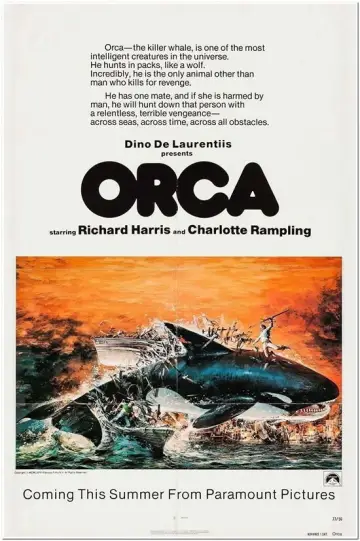 Poster to the movie "Orca" #901774