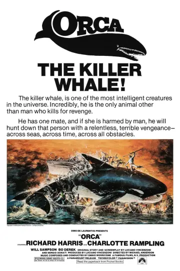 Poster to the movie "Orca" #901778