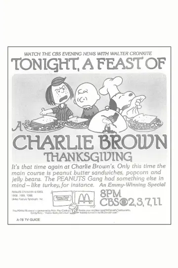 Poster to the movie "A Charlie Brown Thanksgiving" #1019180