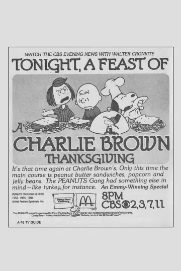 Poster to the movie "A Charlie Brown Thanksgiving" #1019183