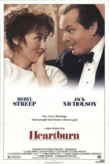 Poster to the movie "Heartburn" #621735