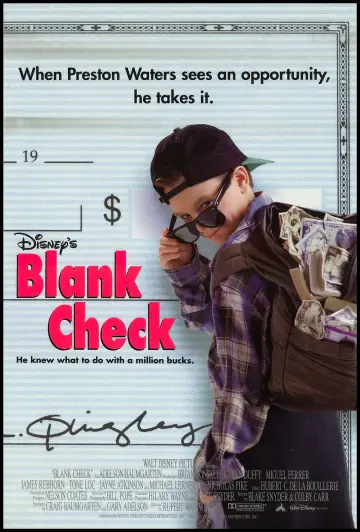 Poster to the movie "Blank Check" #895094