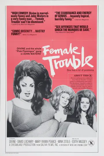 Poster to the movie "Female Trouble" #818238