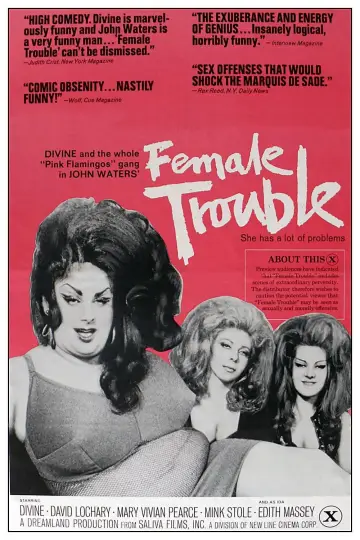 Poster to the movie "Female Trouble" #818245