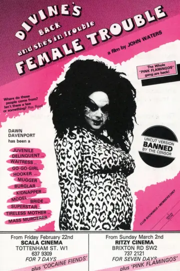 Poster to the movie "Female Trouble" #818261