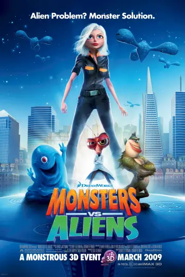 Poster to the movie "Monsters vs Aliens" #647970