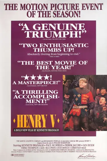 Poster to the movie "Henry V" #990038