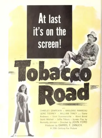 Poster to the movie "Tobacco Road" #1124800