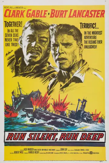 Poster to the movie "Run Silent, Run Deep" #1060670