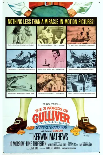 Poster to the movie "The 3 Worlds of Gulliver" #1093515