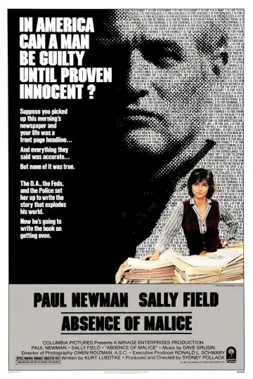 Poster to the movie "Absence of Malice" #1027741