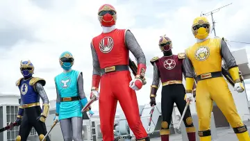 Ninpu Sentai Hurricaneger Degozaru! Shushuuto 20th Anniversary poster