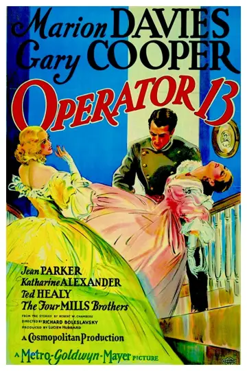 Poster to the movie "Operator 13" #887986