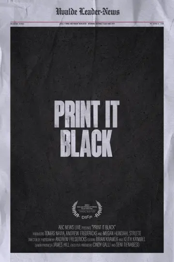 Poster to the movie "Print It Black" #465316