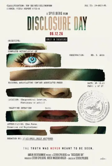 Poster to the movie "Disclosure Day" #924575