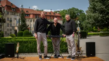 Three elegant men poster