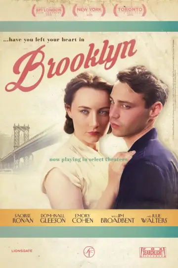 Poster to the movie "Brooklyn" #884940