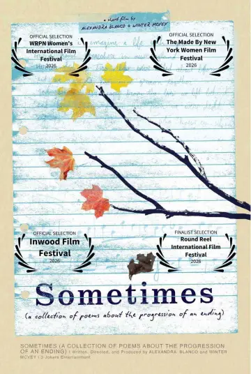 Poster to the movie "Sometimes: A Collection of Poems About the Progression of an Ending" #780737