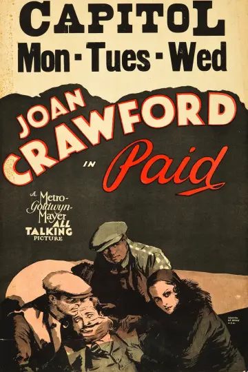 Poster to the movie "Paid" #652682