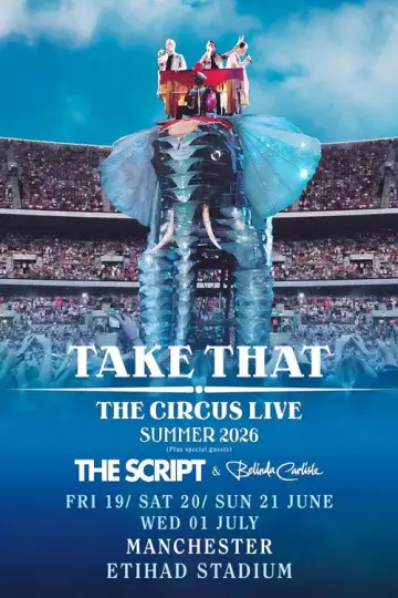 Take That - The Circus Live - Manchester 2026 poster