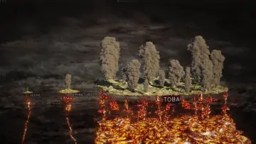 Backdrop to the movie "Toba, le volcan qui a failli tuer l