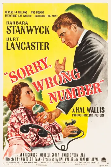 Poster to the movie "Sorry, Wrong Number" #1042299