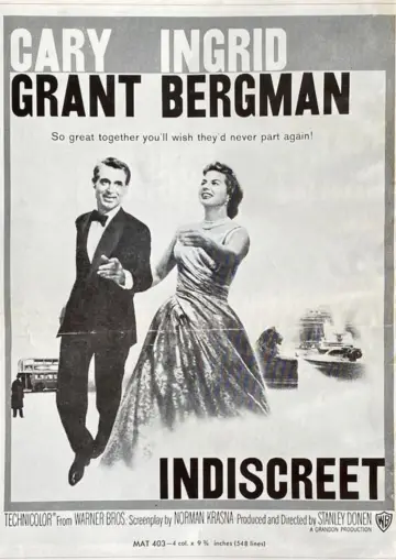 Poster to the movie "Indiscreet" #1102695