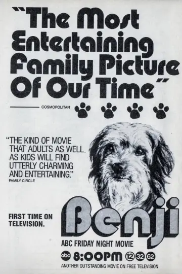 Poster to the movie "Benji" #1117417