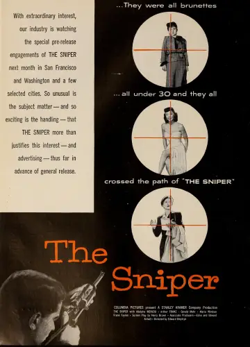 Poster to the movie "The Sniper" #1116210