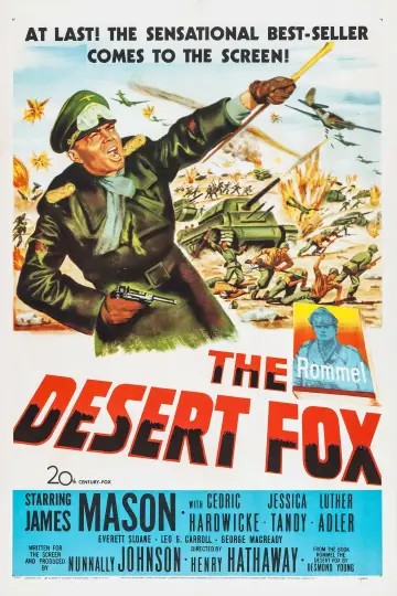 Poster to the movie "The Desert Fox: The Story of Rommel" #1083211