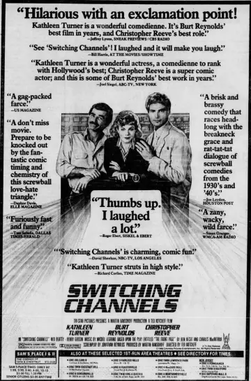 Poster to the movie "Switching Channels" #676131