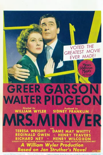 Poster to the movie "Mrs. Miniver" #1031453
