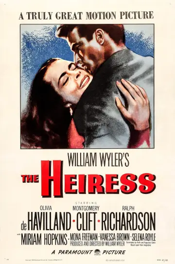 Poster to the movie "The Heiress" #1060413